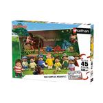 Nathan Photo de Famille 45 pièces, Puzzle, Casse Tete, Enfants, Garcon, Jeu,Jouet Fille 3 Ans,Ours, monchichi,Peluche,Kiki,Singe, 4005556865383, Néant