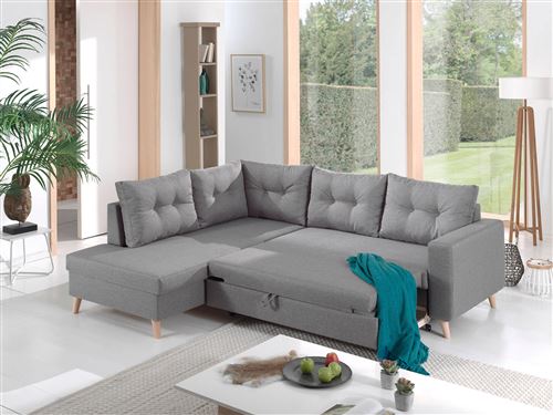1100 Sur Nordic Canape Scandinave D Angle Gauche L Convertible