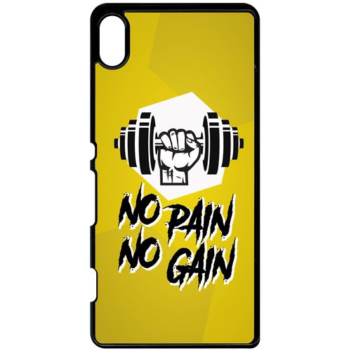 Coque Sony Xperia Z4v No Pain No Gain Fond Jaune