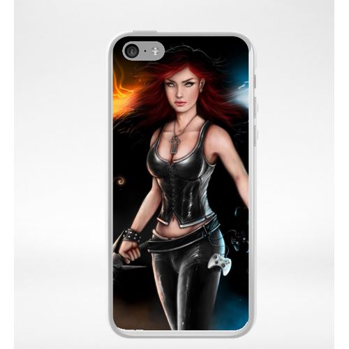 Coque Girl With Sword Compatible Iphone 5c Transparent