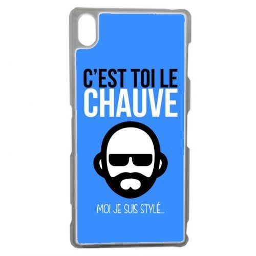 Coque transparente sony z3 c est toi le chauve moi je suis styl 12