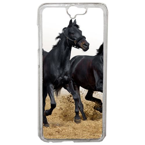 Coque Black Horses Compatible Htc One A9 Transparent