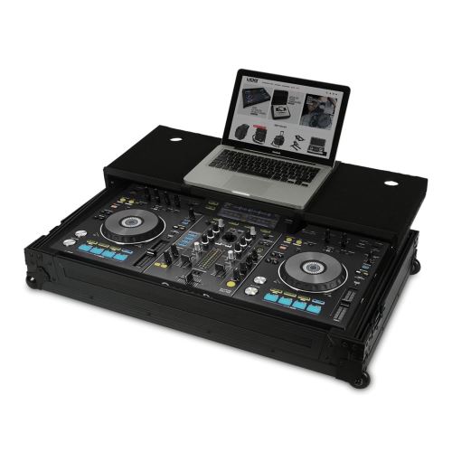 UDG U91015bl XDJ-RX Flight case Plus pour ordinateur portable étagère et roues