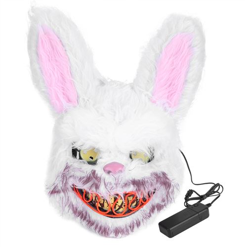 Halloween Cosplay masques allument lapin effrayant pour Festivals parties accessoires