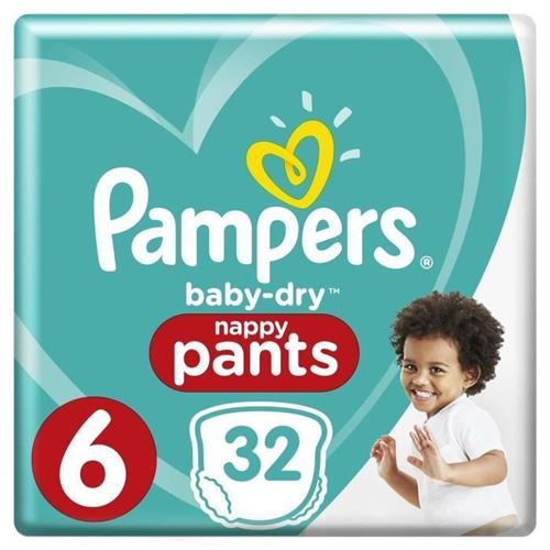 Pampers Baby-dry Pants Taille 6 15+ Kg - 32 Couches-culottes