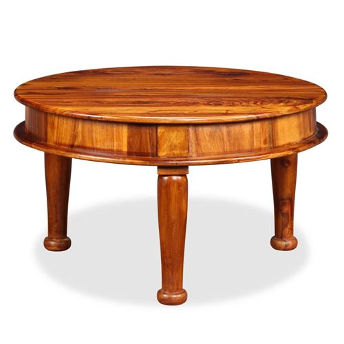 vidaXL Salontafel 70x70x40 cm massief sheeshamhout