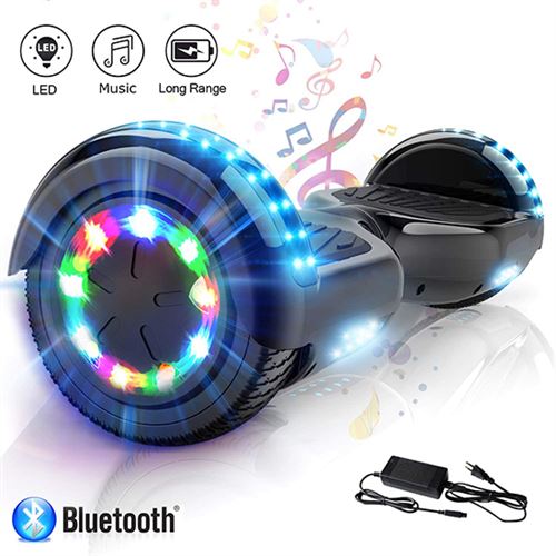 6.5 Inch Hoverboard, 6.5 Inch LED elektrische scooter, elektrische scooter E-Balance, E-Skateboard, elektrische scooter Bluetooth-zwart