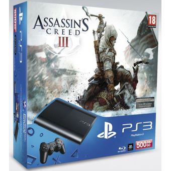 Console PS3 Ultra Slim 500 Go Sony Playstation 3 + Assassin's Creed IV  Black Flag + Last Of Us - Console rétrogaming à la Fnac