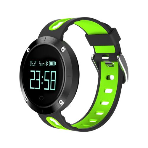montre intelligente de bracelet de fréquence cardiaque de la pression artérielle poignet intelligent IP68 étanche DM58 Noir vert