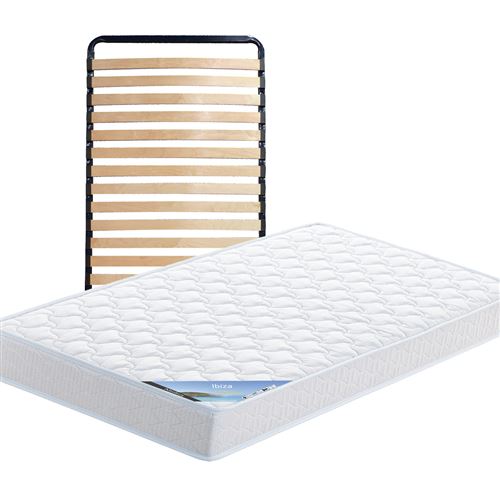 Ibiza - Pack Matelas + Lattes 90x200