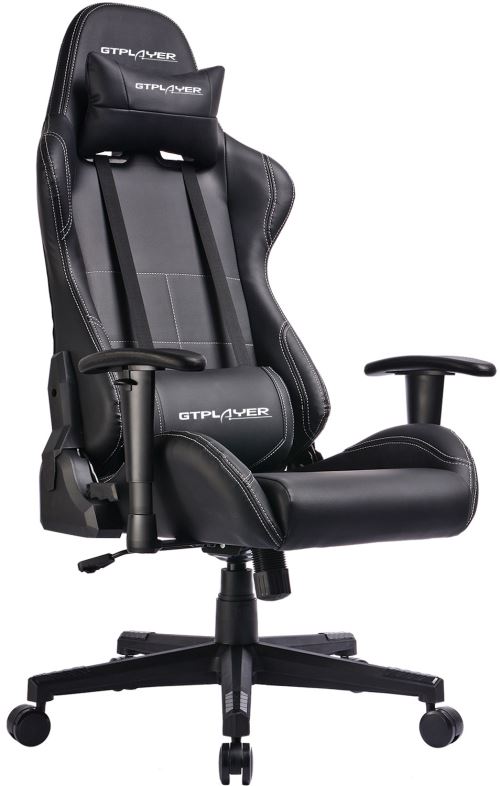 GTPLAYER Chaise Gaming de Bureau Fauteuil de Bureau Chaise Gamer au Design Ergonomique, Réglable en Hauteur et Certification SGS