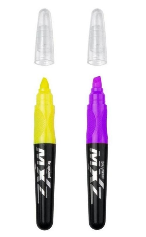 Bruynzeel Marqueurs MXZ 2 pièces jaune/violet