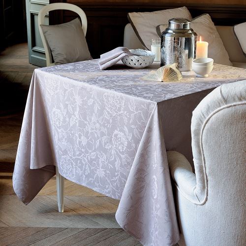 Nappe Mille Charmes Taupe 180x180 Garnier-Thiebaut