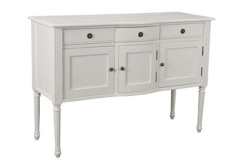 Buffet blanc 3 portes 3 tiroirs Agatha