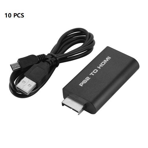 10 PCS Adaptateur Audio Vidéo Convertisseur PS2 vers HDMI pour Moniteur HDTV Playstation 2 AC1130