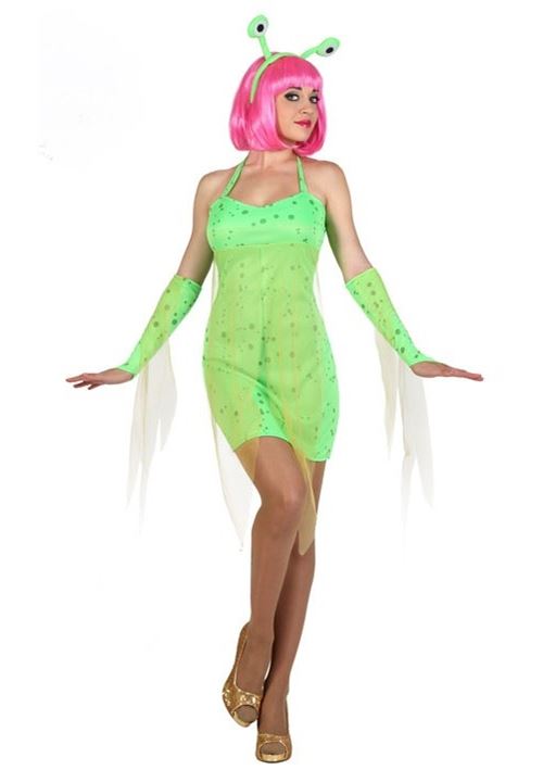 Déguisement pour Adultes Alien sexy Vert (4 Pcs) (Taille M/L)