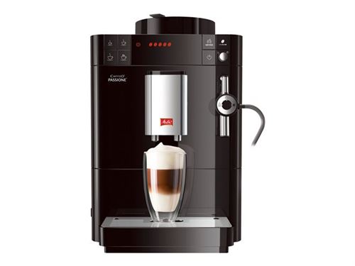 Melitta CAFFEO Passione - Machine à café automatique avec buse vapeur "Cappuccino" - 15 bar - noir