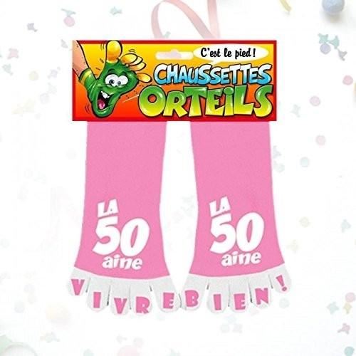 Chaussettes à Orteils Rose la 50aine