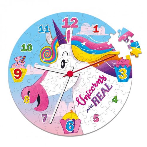 Clementoni Puzzle Clock Unicorn 96 Pièces
