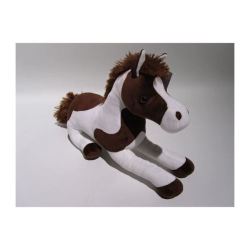 NICOTOY Peluche Cheval couché - 43 cm - Brun