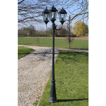 Vidaxl Lampadaire De Jardin 3 Bras 230 Cm Vert Fonce Noir Aluminium Luminaires Exterieur Achat Prix Fnac