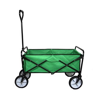 Chariot pour Jardin Pliable Caddie Utilité Brouette Vert Transport Remorque - 1