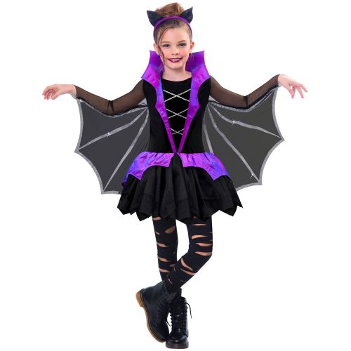 Amscan costume Miss Battinessde fille 6-8 ans noir 4 pièces