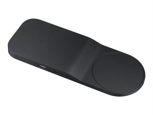 Samsung EP-PA710 - Tapis de charge sans fil + adaptateur secteur - 1000 mA (USB) - noir - pour Galaxy S7