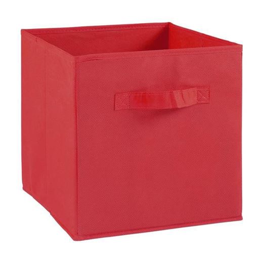 COMPO Tiroir de rangement - Tissu - 27 x 27 x 28 cm - Rouge