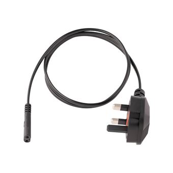 Câble D'alimentation IEC C7 Vers Prise Euro - 3 Mètres, Noir, Certifié VDE - 8
