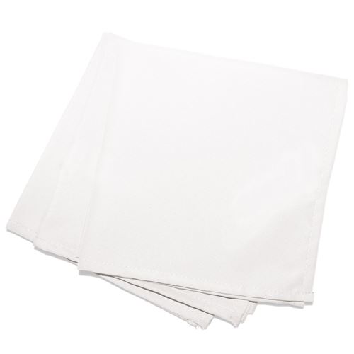 3 serviettes de table 40 x 40 cm polyester uni essentiel Blanc