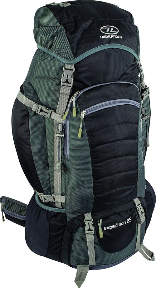 Highlander Expedition Sac à Dos Mixte Adulte, Noir, 65 L