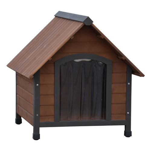 Comparer les prix de @Pet Niche pour chiens avec rabats en plastique Marron 102x82x87 cm