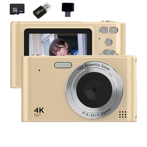 Appareil Photo Num&eacute;rique VURAHOME C15 1080P Zoom 16X &Eacute;cran 2,4"" 32Go Or