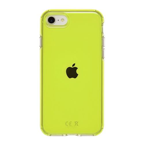 Coque Transparente Avec Bumper Neon Vert Iphone Se/8/7/6