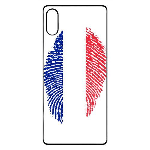 Coque My-Kase pour Xperia L3 - 57 empreinte digitale drapeau france - Plastique Noir