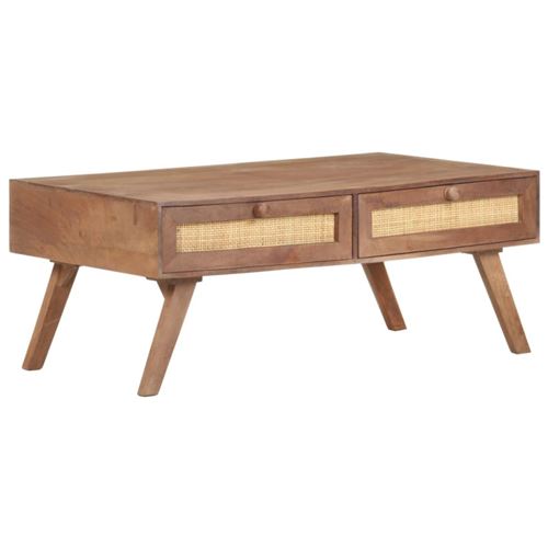 Vidaxl table basse 100x60x40 cm bois de manguier massif