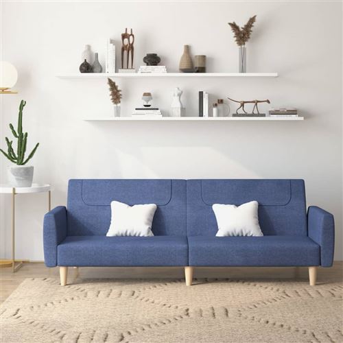 Non Communiqué Bleu Vidaxl Canapé-Lit À 2 Places Tissu