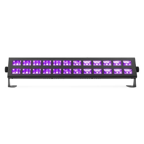BeamZ BUV2123 Barre LED Lumière Noire UV - 24 LEDs, Soirée Fluo /  Halloween, Fixation Mur et Plafond, Eclairage et jeux de lumière, Top Prix