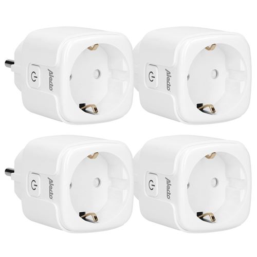 Prise intelligente Wi-Fi, 16A, 3680W, pack de 3 Alecto SMART-PLUG10 4-PACK Blanc