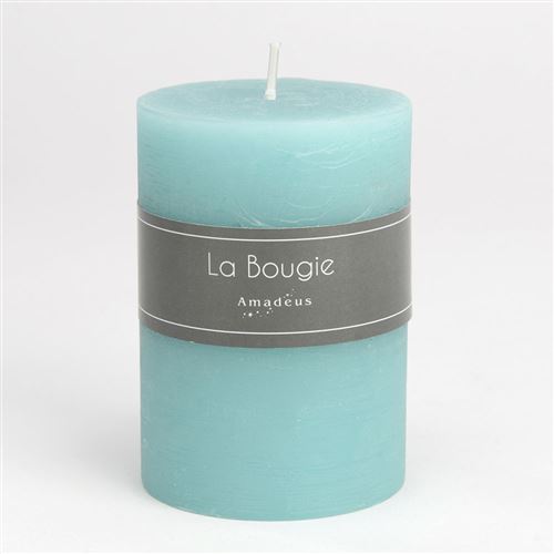 Non Communiqué Bleu Bougie Petit Cylindre 7 X 10 Cm Azur (Lot De 6) - Amadeus - Cire