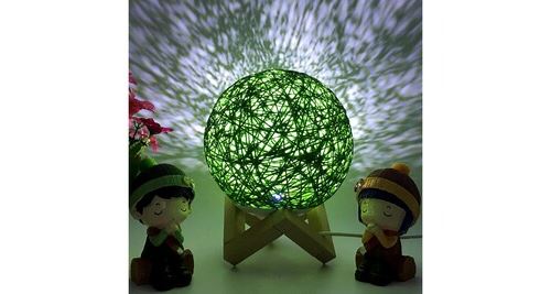 Non Communiqué Multicolore 3D Led Rotin Lune Veilleuse Moonlight Usb Table De Chargement Lampe Bureau - Image 1