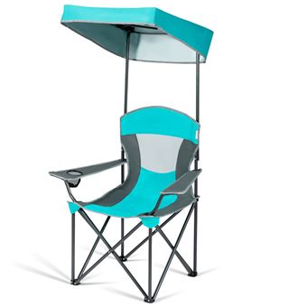 Lot de 2 chaises de plage camping pliantes - structure en aluminium avec  sac de transport - dim. 55L x 55l x 66H cm vert - Meuble de camping -  Equipement camping 