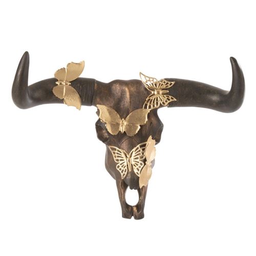 Generique Marron Crâne Déco Murale "Papillons" 30Cm - Image 3
