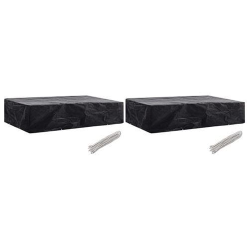 Housses de chaise de jardin 8 oillets 2 pcs 218 x 77 x 55 cm