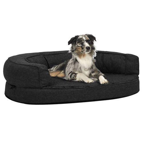 Meilleurs prix pour vidaXL Matelas de lit ergonomique pour chien 75x53 cm Aspect de lin