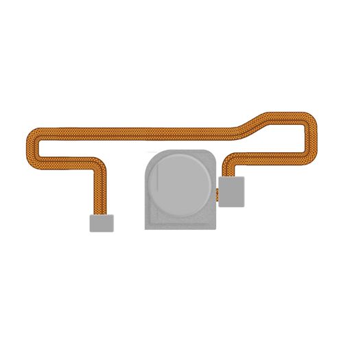Bouton Home pour Honor 7A de Remplacement avec Nappe de connexion argent Clappio