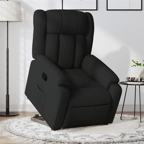 Non Communiqué Noir Vidaxl Fauteuil De Relaxation Inclinable Tissu