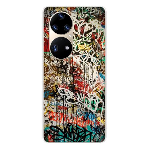 Coque en silicone imprimée compatible Huawei P50 Pro Graffiti 1