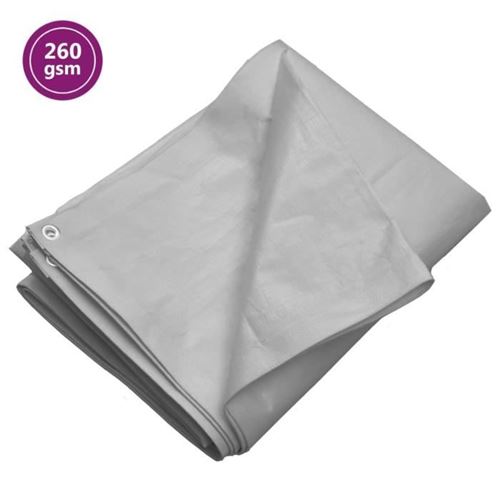 Vidaxl Gris Bâche 260 G/Mâ² 4X5 M - Image 3